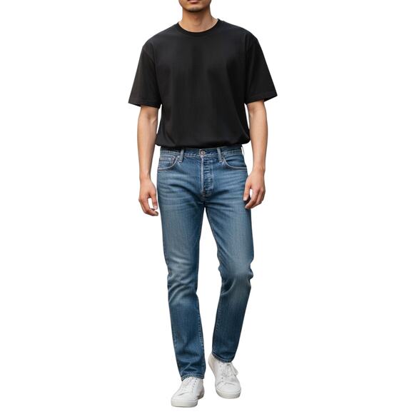 0004 Button Fly Jeans Reg Wash 36 x 34 - Picture 1 of 7